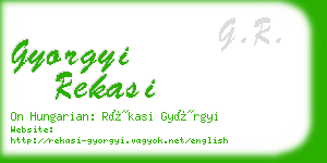 gyorgyi rekasi business card